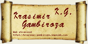 Krasimir Gambiroža vizit kartica